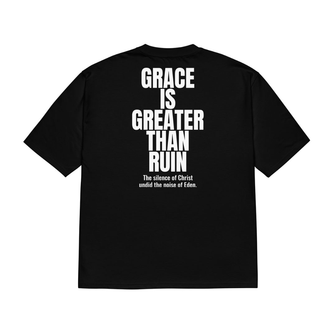 Greater Than Ruin Oversized Black T-Shirt
