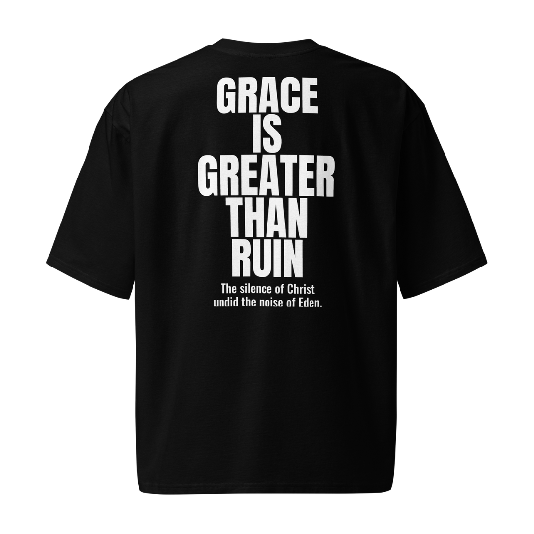 Greater Than Ruin Oversized Black T-Shirt