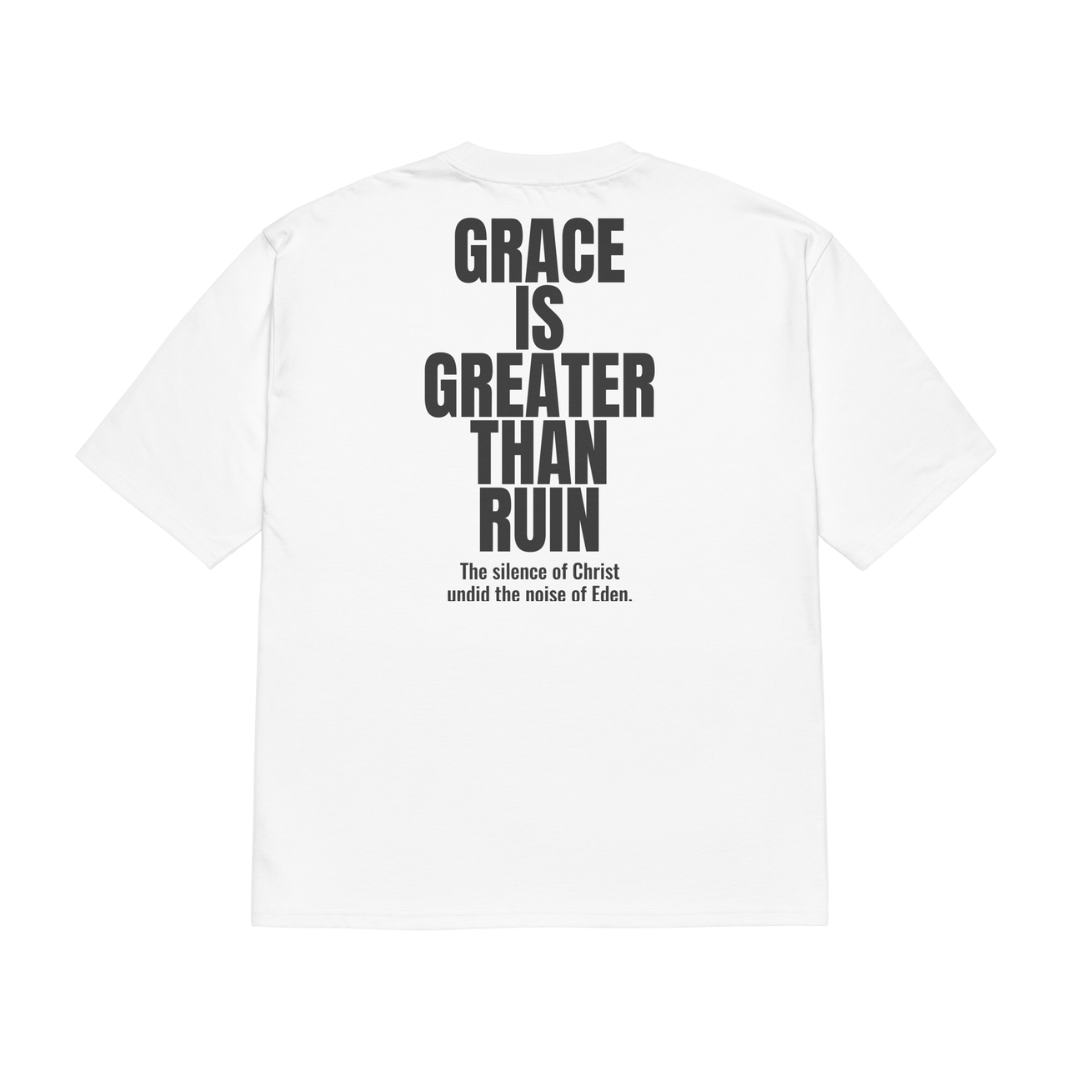 Greater Than Ruin Oversized White T-Shirt