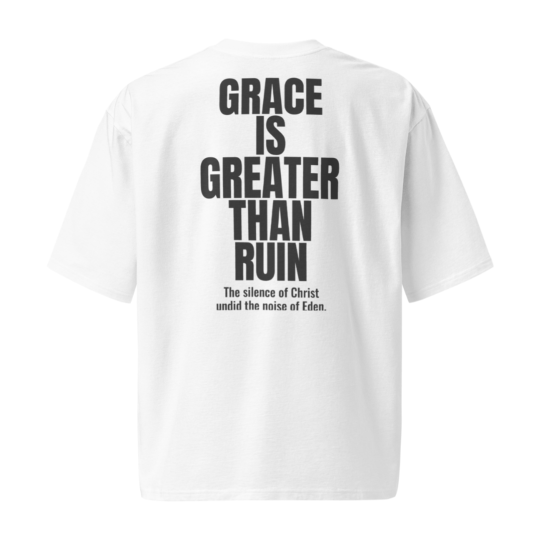 Greater Than Ruin Oversized White T-Shirt